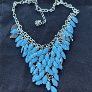 Elegant Blue Silver Necklace